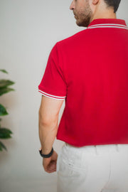 Soft Classic Tipped Polo RED - EVREN